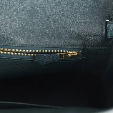 HERMÈS Hermes Birkin 30 Vert Cypress Togo and Matte Alligator Touch Gold Hardware | Thumbnail 9 HERMÈS Hermes Birkin 30 Vert Cypress Togo and Matte Alligator Touch Gold Hardware | Thumbnail 9