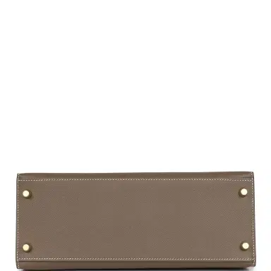HERMÈS Hermes Kelly Sellier 28 Etoupe Epsom Gold Hardware | Thumbnail 6 HERMÈS Hermes Kelly Sellier 28 Etoupe Epsom Gold Hardware | Thumbnail 6