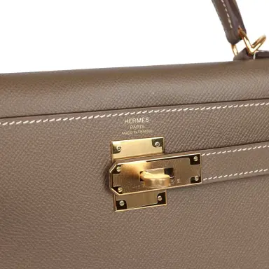 HERMÈS Hermes Kelly Sellier 28 Etoupe Epsom Gold Hardware | Thumbnail 7 HERMÈS Hermes Kelly Sellier 28 Etoupe Epsom Gold Hardware | Thumbnail 7