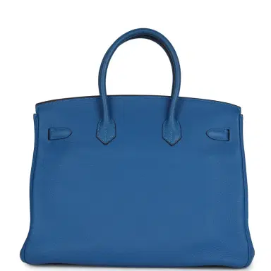 HERMÈS Pre-owned Hermes Birkin 35 Mykonos Togo Palladium Hardware | Thumbnail 4 HERMÈS Pre-owned Hermes Birkin 35 Mykonos Togo Palladium Hardware | Thumbnail 4