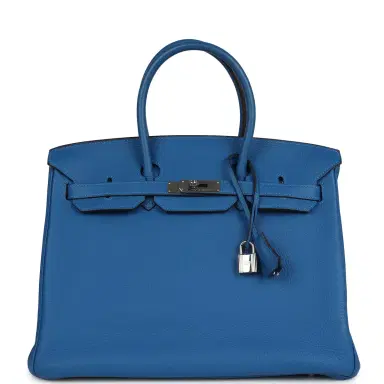 HERMÈS Pre-owned Hermes Birkin 35 Mykonos Togo Palladium Hardware | Thumbnail 1 HERMÈS Pre-owned Hermes Birkin 35 Mykonos Togo Palladium Hardware | Thumbnail 1
