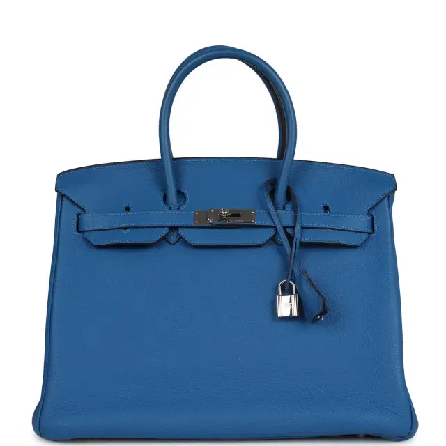 hermes Pre-owned Hermes Birkin 35 Mykonos Togo Palladium Hardware