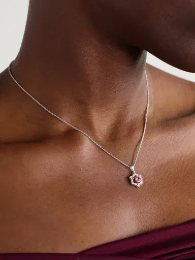 Buccellati 14-karat White And Yellow Gold Diamond And Sapphire Necklace | Thumbnail 2 Buccellati 14-karat White And Yellow Gold Diamond And Sapphire Necklace | Thumbnail 2