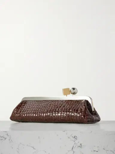 Jacquemus Le Salon Croc-effect Leather Clutch | Thumbnail 3 Jacquemus Le Salon Croc-effect Leather Clutch | Thumbnail 3