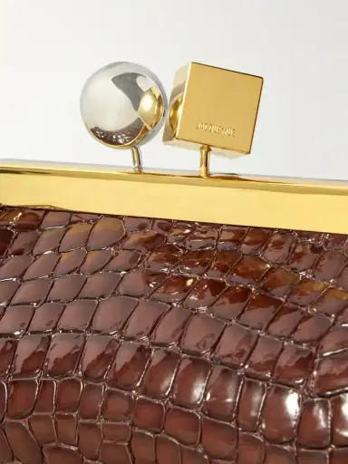 Jacquemus Le Salon Croc-effect Leather Clutch | Thumbnail 4 Jacquemus Le Salon Croc-effect Leather Clutch | Thumbnail 4