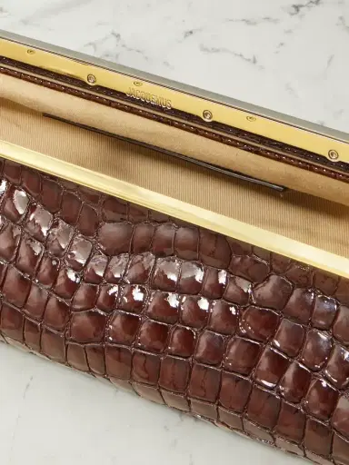 Jacquemus Le Salon Croc-effect Leather Clutch | Thumbnail 5 Jacquemus Le Salon Croc-effect Leather Clutch | Thumbnail 5