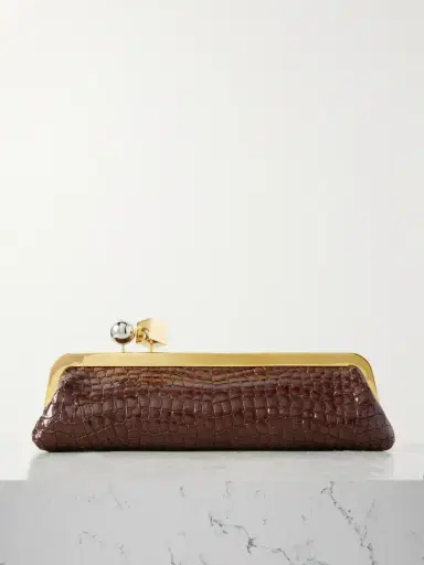 Jacquemus Le Salon Croc-effect Leather Clutch | Thumbnail 1 Jacquemus Le Salon Croc-effect Leather Clutch | Thumbnail 1