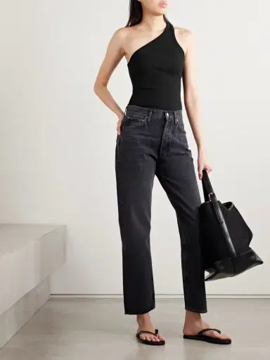AGOLDE Verica One-shoulder Ribbed-knit Tank | Thumbnail 2