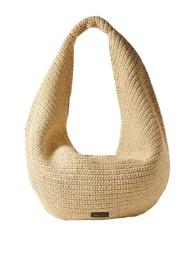 Olivia Large Raffia Shoulder Bag