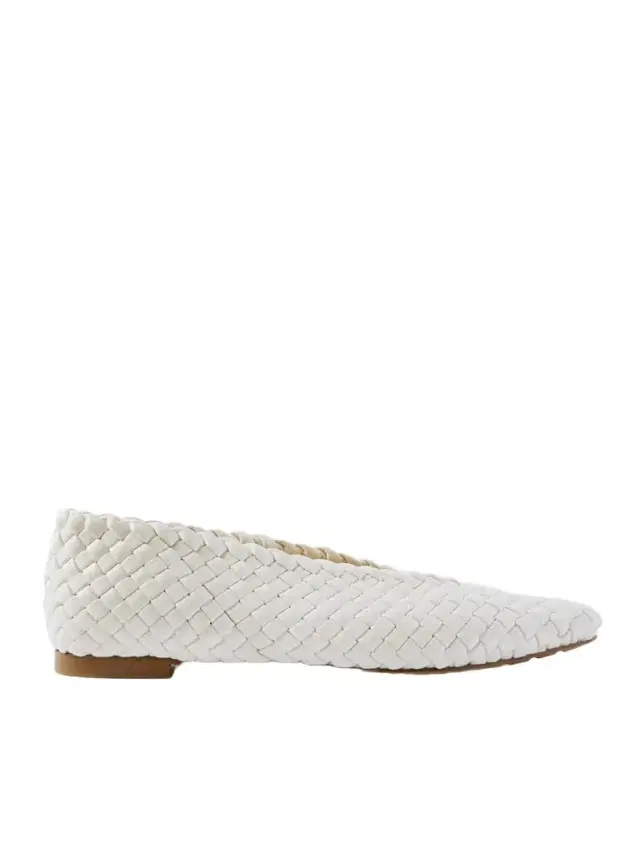 Sofia Intrecciato Leather Point-toe Flat