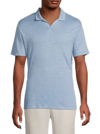 Onia Men's Shaun Linen Polo Shirt - Dusty Blue - Size XXL | Thumbnail 3 Onia Men's Shaun Linen Polo Shirt - Dusty Blue - Size XXL | Thumbnail 3
