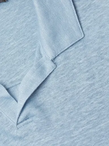 Onia Men's Shaun Linen Polo Shirt - Dusty Blue - Size XXL | Thumbnail 6 Onia Men's Shaun Linen Polo Shirt - Dusty Blue - Size XXL | Thumbnail 6