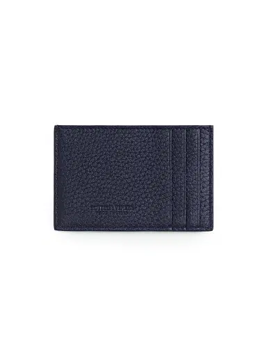 Bottega Veneta Men's Intrecciato Leather Card Case - Nocturnal Silver | Thumbnail 2