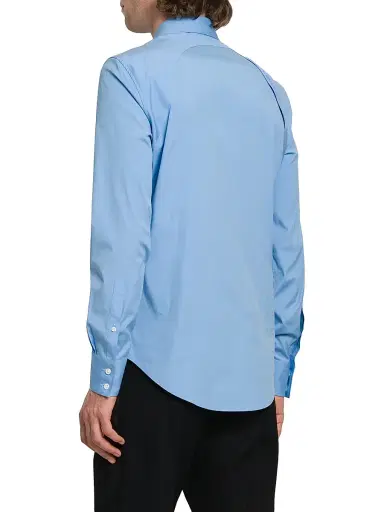 Alexander McQueen Men's Logo Stretch Cotton Tape Harness Shirt - Jermyn Street Blue - Size 17.5 | Thumbnail 5
