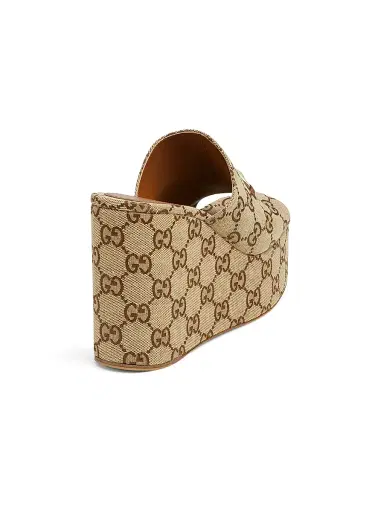 Gucci Women's Carmen Canvas Slip-On Platform Sandals - Brown - Size 11.5 | Thumbnail 3 Gucci Women's Carmen Canvas Slip-On Platform Sandals - Brown - Size 11.5 | Thumbnail 3