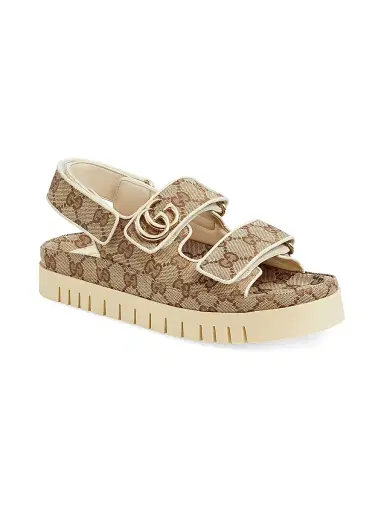 Gucci Women's Marmont GG Slingback Sandals - Beige Ebony - Size 12 | Thumbnail 2 Gucci Women's Marmont GG Slingback Sandals - Beige Ebony - Size 12 | Thumbnail 2