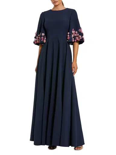 Mac Duggal Women's Evening Embellished Stretch-Crepe Gown | Thumbnail 1 Mac Duggal Women's Evening Embellished Stretch-Crepe Gown | Thumbnail 1