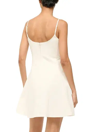 Staud Women's Joy Cotton-Blend Flared A-Line Minidress - Ivory - Size 14 | Thumbnail 4 Staud Women's Joy Cotton-Blend Flared A-Line Minidress - Ivory - Size 14 | Thumbnail 4