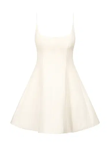 Staud Women's Joy Cotton-Blend Flared A-Line Minidress - Ivory - Size 14 | Thumbnail 1 Staud Women's Joy Cotton-Blend Flared A-Line Minidress - Ivory - Size 14 | Thumbnail 1