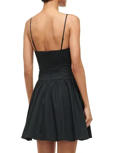 Staud Women's Dena Stretch-Cotton Fit & Flare Minidress - Black - Size 12 | Thumbnail 5