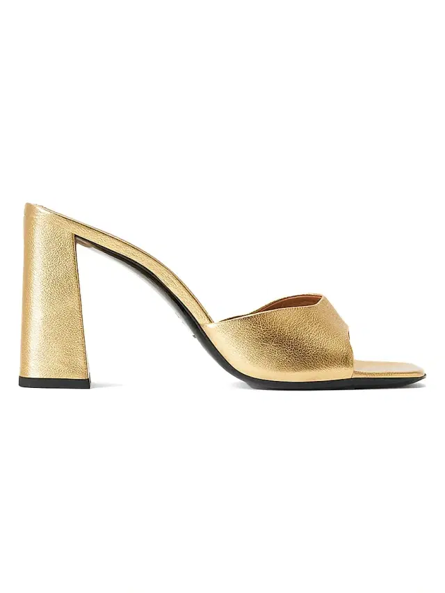 Women's Sloane 95MM Metallic Leather Sandals - Gold