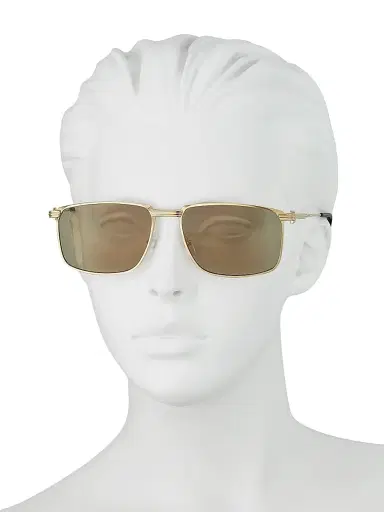 Cartier Men's Première de 59MM Square Sunglasses - Gold | Thumbnail 3