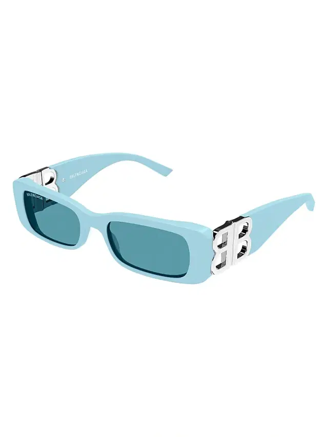 Balenciaga Women's 51MM Rectangular Sunglasses - Silver Blue