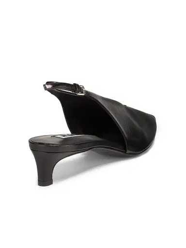 Jil Sander Women's Cruise 35MM Leather Kitten-Heel Pumps - Black | Thumbnail 3 Jil Sander Women's Cruise 35MM Leather Kitten-Heel Pumps - Black | Thumbnail 3