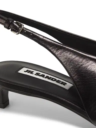 Jil Sander Women's Cruise 35MM Leather Kitten-Heel Pumps - Black | Thumbnail 5 Jil Sander Women's Cruise 35MM Leather Kitten-Heel Pumps - Black | Thumbnail 5