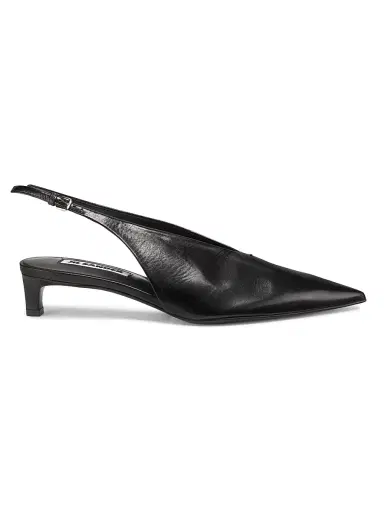 Jil Sander Women's Cruise 35MM Leather Kitten-Heel Pumps - Black | Thumbnail 1 Jil Sander Women's Cruise 35MM Leather Kitten-Heel Pumps - Black | Thumbnail 1