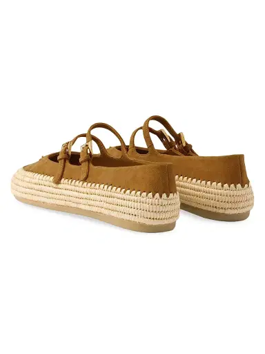 Prada Women's Suede Ballerinas - Brown | Thumbnail 3