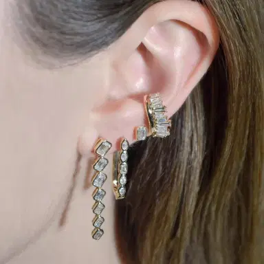Wish Fine Jewelry 0.45ct Diamond 14K Gold Baguette Ear Cuff | Thumbnail 2 Wish Fine Jewelry 0.45ct Diamond 14K Gold Baguette Ear Cuff | Thumbnail 2