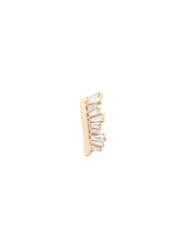 Wish Fine Jewelry 0.45ct Diamond 14K Gold Baguette Ear Cuff