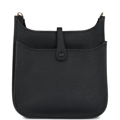 HERMÈS Hermes Evelyne III PM Black Clemence Gold Hardware | Thumbnail 5 HERMÈS Hermes Evelyne III PM Black Clemence Gold Hardware | Thumbnail 5