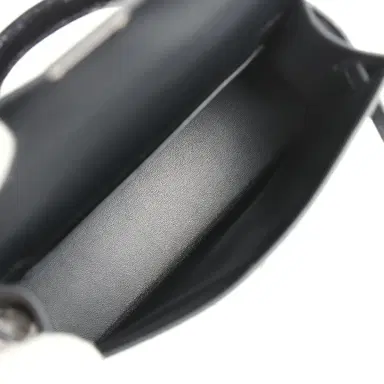 HERMÈS Hermes Kelly Sellier 20 Black Madame and Shiny Varanus Lizard Touch Palladium Hardware | Thumbnail 8