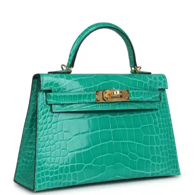 HERMÈS Hermes Kelly Sellier 20 Vert Jade Shiny Alligator Gold Hardware | Thumbnail 2 HERMÈS Hermes Kelly Sellier 20 Vert Jade Shiny Alligator Gold Hardware | Thumbnail 2