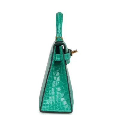 HERMÈS Hermes Kelly Sellier 20 Vert Jade Shiny Alligator Gold Hardware | Thumbnail 4 HERMÈS Hermes Kelly Sellier 20 Vert Jade Shiny Alligator Gold Hardware | Thumbnail 4