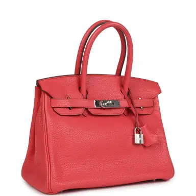HERMÈS Pre-owned Hermes Birkin 30 Bougainvillea Clemence Palladium Hardware | Thumbnail 2 HERMÈS Pre-owned Hermes Birkin 30 Bougainvillea Clemence Palladium Hardware | Thumbnail 2