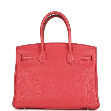 HERMÈS Pre-owned Hermes Birkin 30 Bougainvillea Clemence Palladium Hardware | Thumbnail 5 HERMÈS Pre-owned Hermes Birkin 30 Bougainvillea Clemence Palladium Hardware | Thumbnail 5