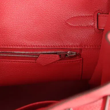 HERMÈS Pre-owned Hermes Birkin 30 Bougainvillea Clemence Palladium Hardware | Thumbnail 9 HERMÈS Pre-owned Hermes Birkin 30 Bougainvillea Clemence Palladium Hardware | Thumbnail 9
