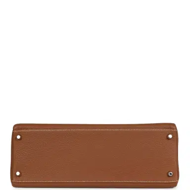 HERMÈS Pre-owned Hermes Kelly Retourne 35 Gold Togo Palladium Hardware | Thumbnail 6 HERMÈS Pre-owned Hermes Kelly Retourne 35 Gold Togo Palladium Hardware | Thumbnail 6