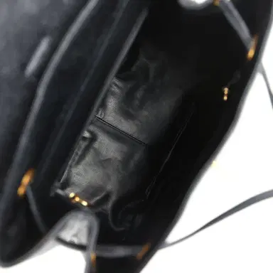Chanel Vintage Chanel Medium CC Backpack Black Caviar Gold Hardware | Thumbnail 11