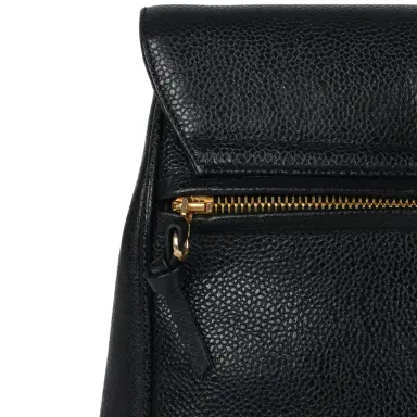 Chanel Vintage Chanel Medium CC Backpack Black Caviar Gold Hardware | Thumbnail 6
