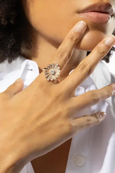 Anita Ko Diamond Water Lily Ring - Rose Gold | Thumbnail 2