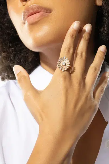 Anita Ko Diamond Water Lily Ring - Rose Gold | Thumbnail 4