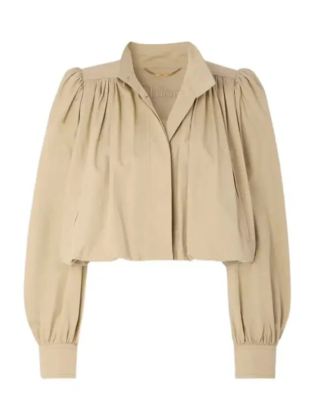 Gathered Cotton-twill Jacket