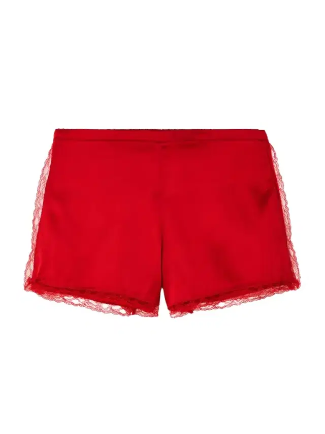 Lace-trimmed Silk-blend Satin Shorts