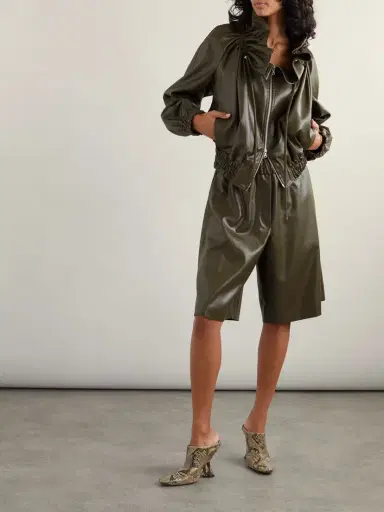 Dries Van Noten Faux Leather Shorts | Thumbnail 2 Dries Van Noten Faux Leather Shorts | Thumbnail 2