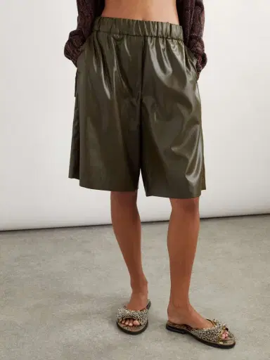 Dries Van Noten Faux Leather Shorts | Thumbnail 3 Dries Van Noten Faux Leather Shorts | Thumbnail 3