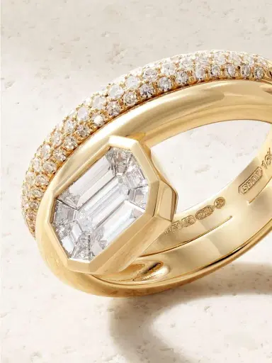 SHAY Floating Bezel 18-karat Gold Diamond Ring | Thumbnail 4 SHAY Floating Bezel 18-karat Gold Diamond Ring | Thumbnail 4